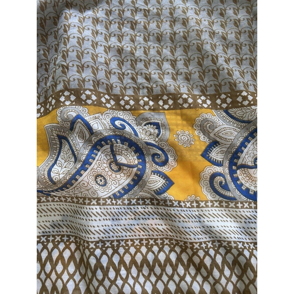 GOOD RAJ Tunic Coverup One Size Boho Paisley Indian Kaftan Top resort festival - Picture 7 of 9